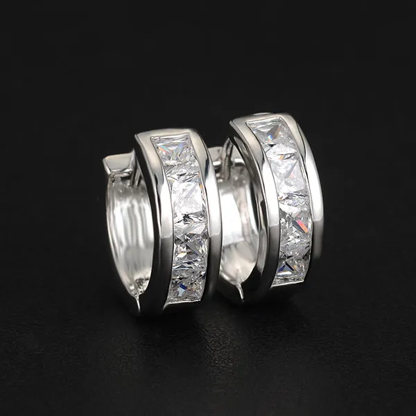 17KM High quality Gold Color Crystal Zircon Earrings big statement   Silver Color earring jewelry for women