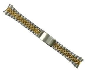 20MM Jubilee 2-tone (GOLD & SILVER) Metal Watch Band with Regular Clasp