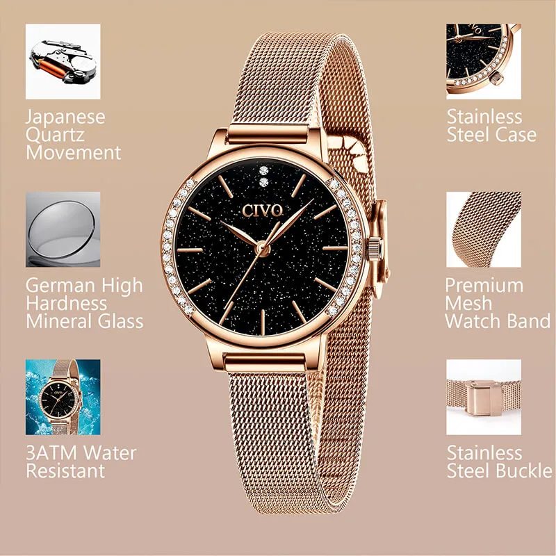8115C | Quartz Women Watch | Mesh Band