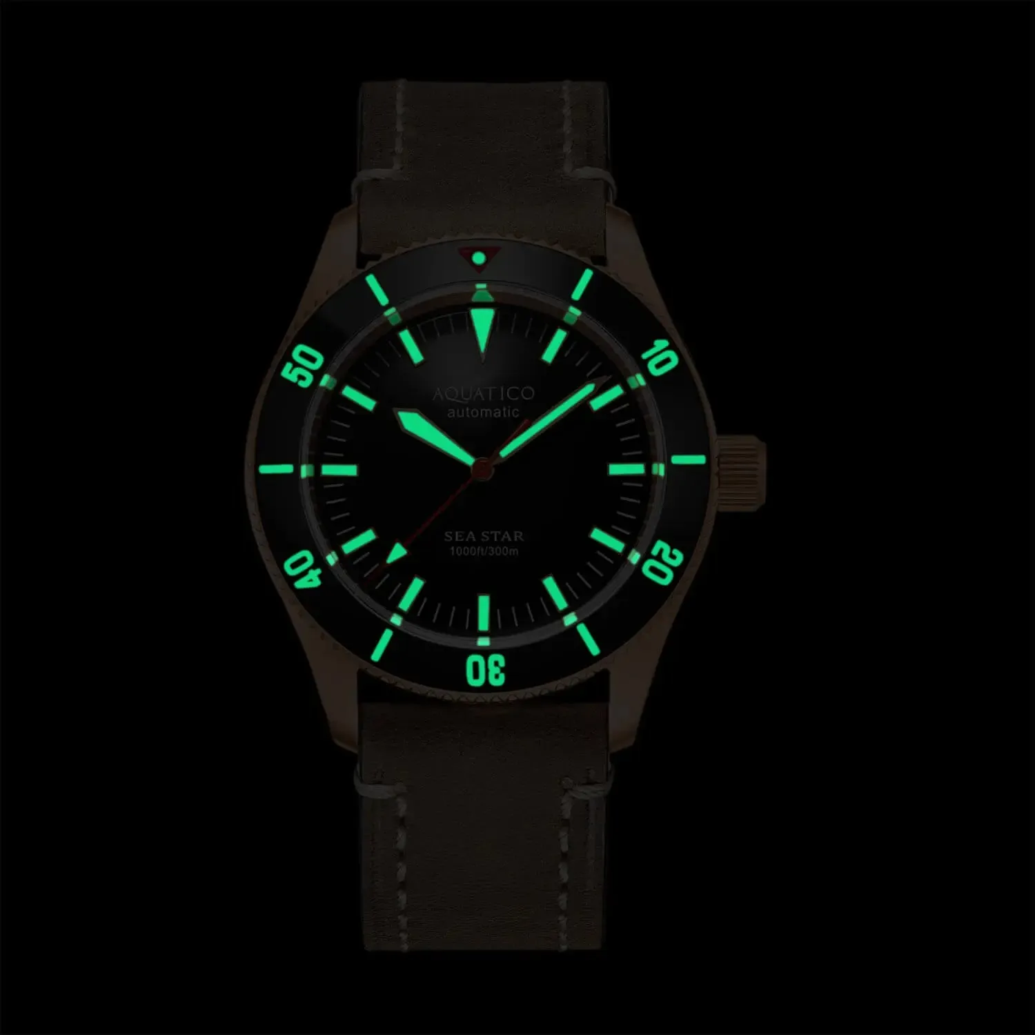 Aquatico Bronze Sea Star Blue Dial Watch (Sellita sw200-1 No Date)