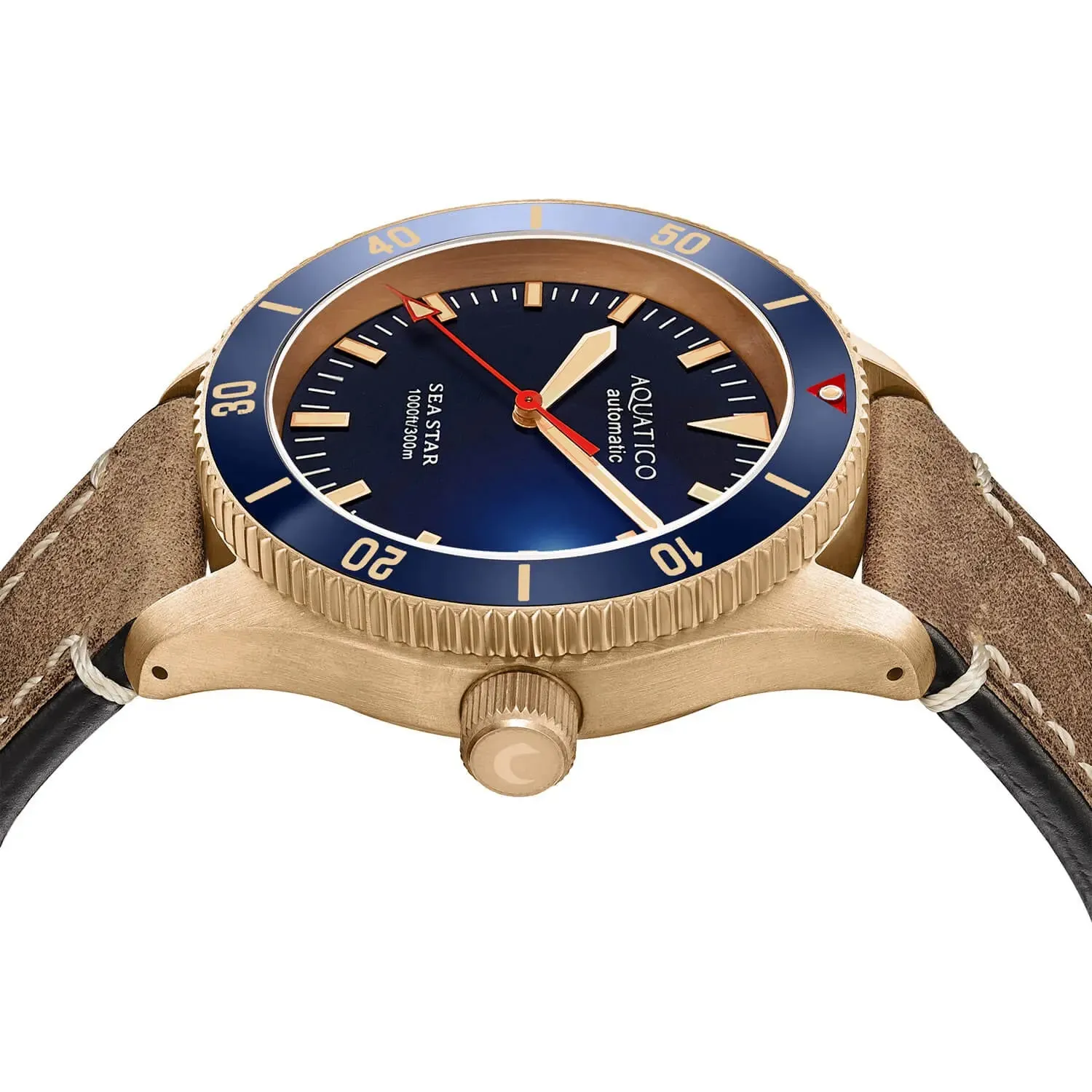 Aquatico Bronze Sea Star Blue Dial Watch (Sellita sw200-1 No Date)