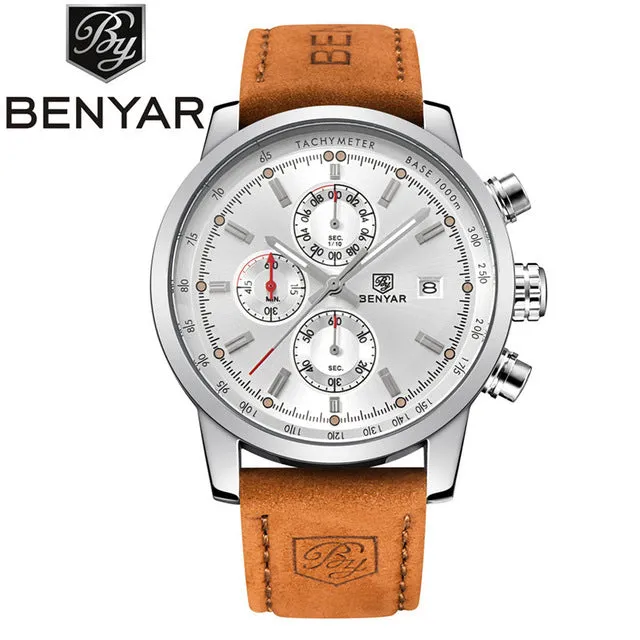 BENYAR Watches Men Luxury Brand Quartz Watch Fashion Chronograph Watch Reloj Hombre Sport Clock Male hour relogio Masculino