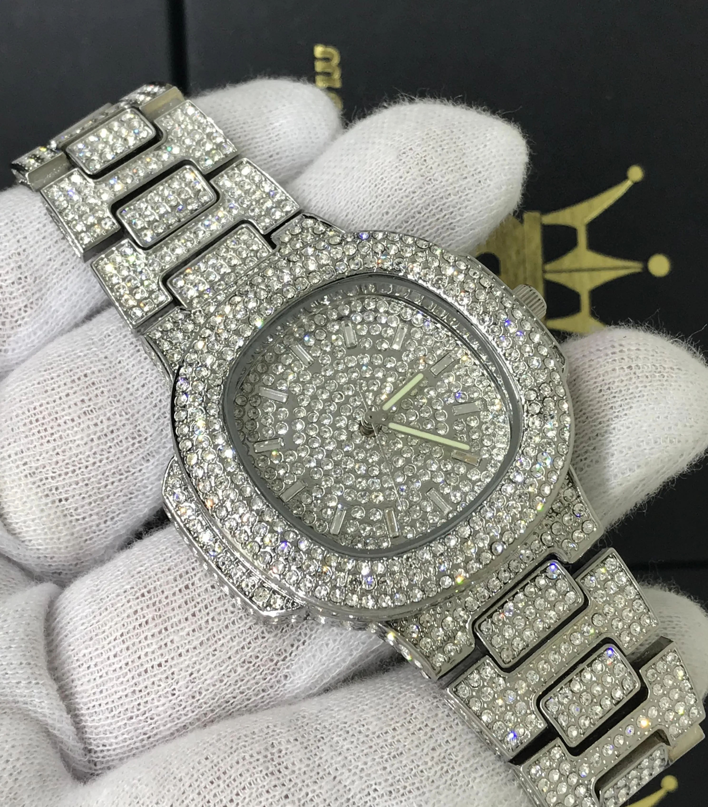 Big Face 44MM Bling Bling Blizzard Watch