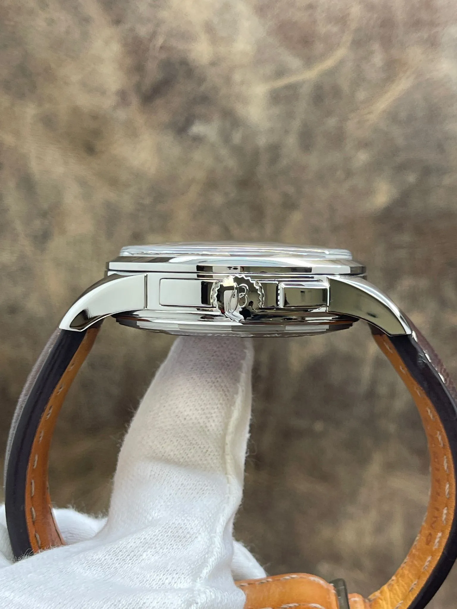 Breitling Transocean Chronograph 1915 AB1411 Silver Dial Manual Wind Men's Watch