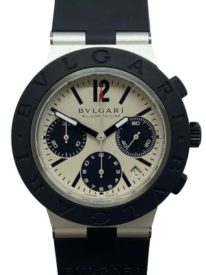 Bulgari Aluminum Chronograph BB41ATCH  Off white Dial Automatic Men's Watch