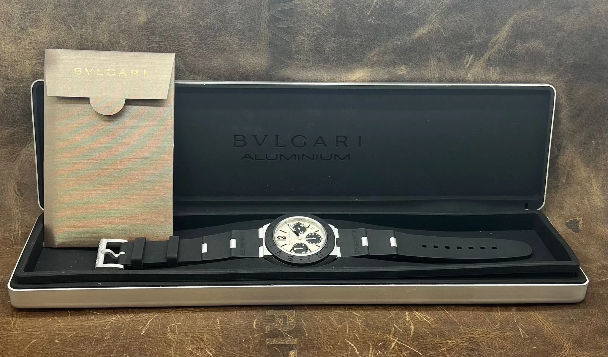 Bulgari Aluminum Chronograph BB41ATCH  Off white Dial Automatic Men's Watch