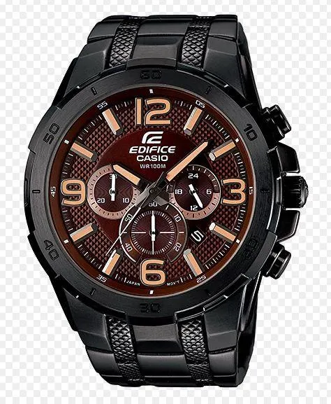 CASIO Edifice quartz Chrono Watch EFR-538BK-5A Black Stainless steel