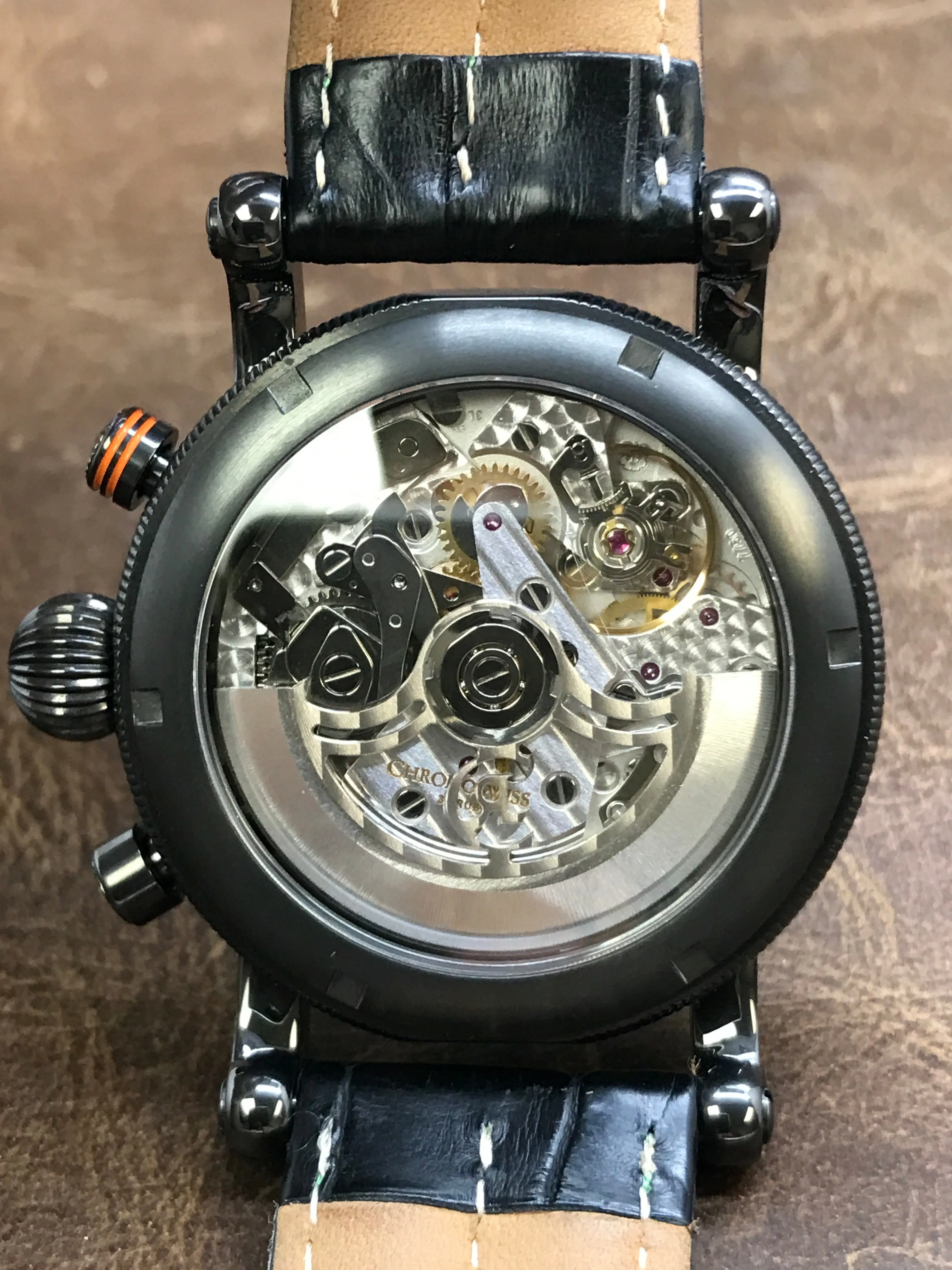 Chronoswiss Flying Regulator Chronograph CH7542-45 Black Dial Automatic Men's Watch