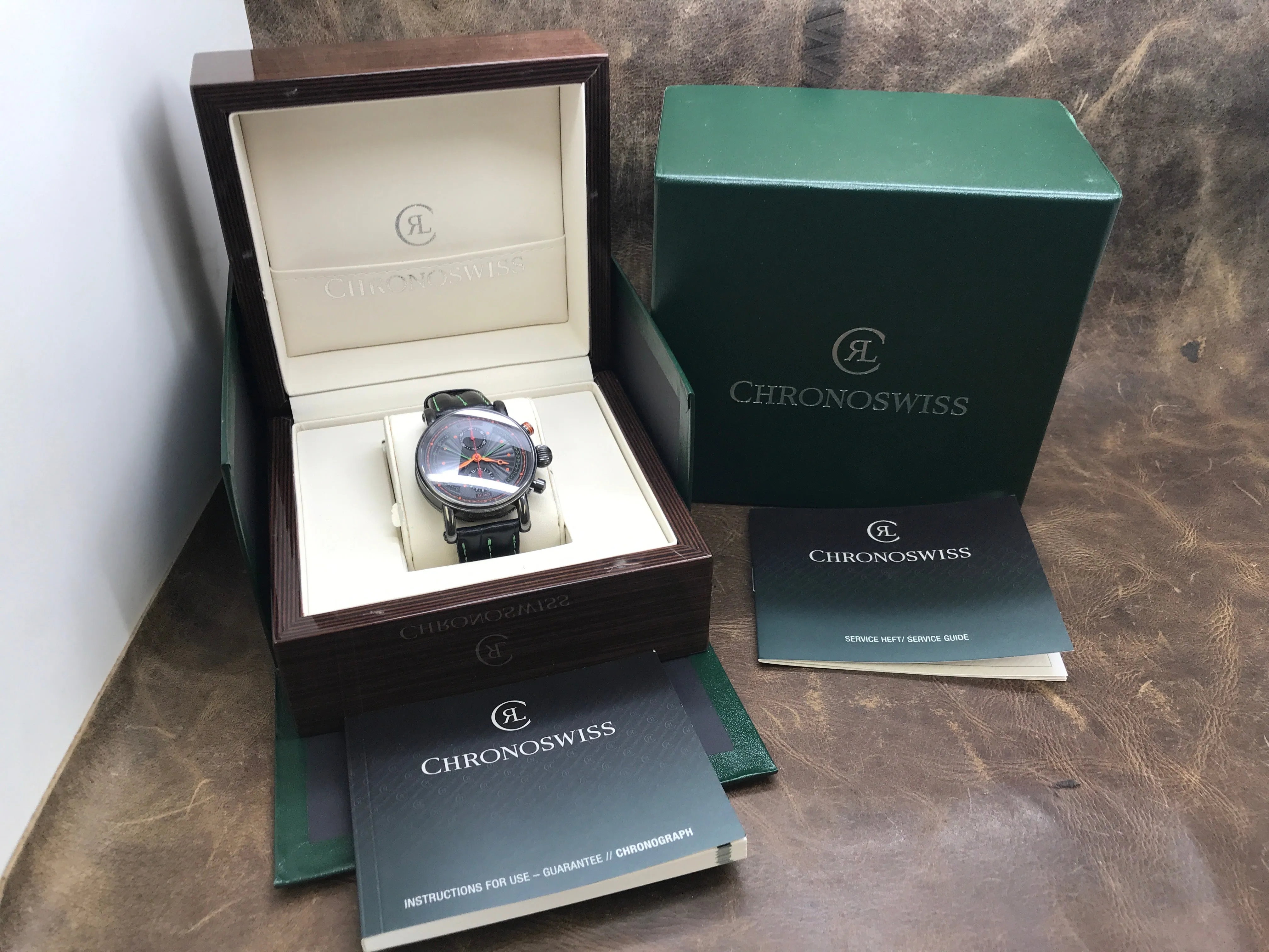 Chronoswiss Flying Regulator Chronograph CH7542-45 Black Dial Automatic Men's Watch