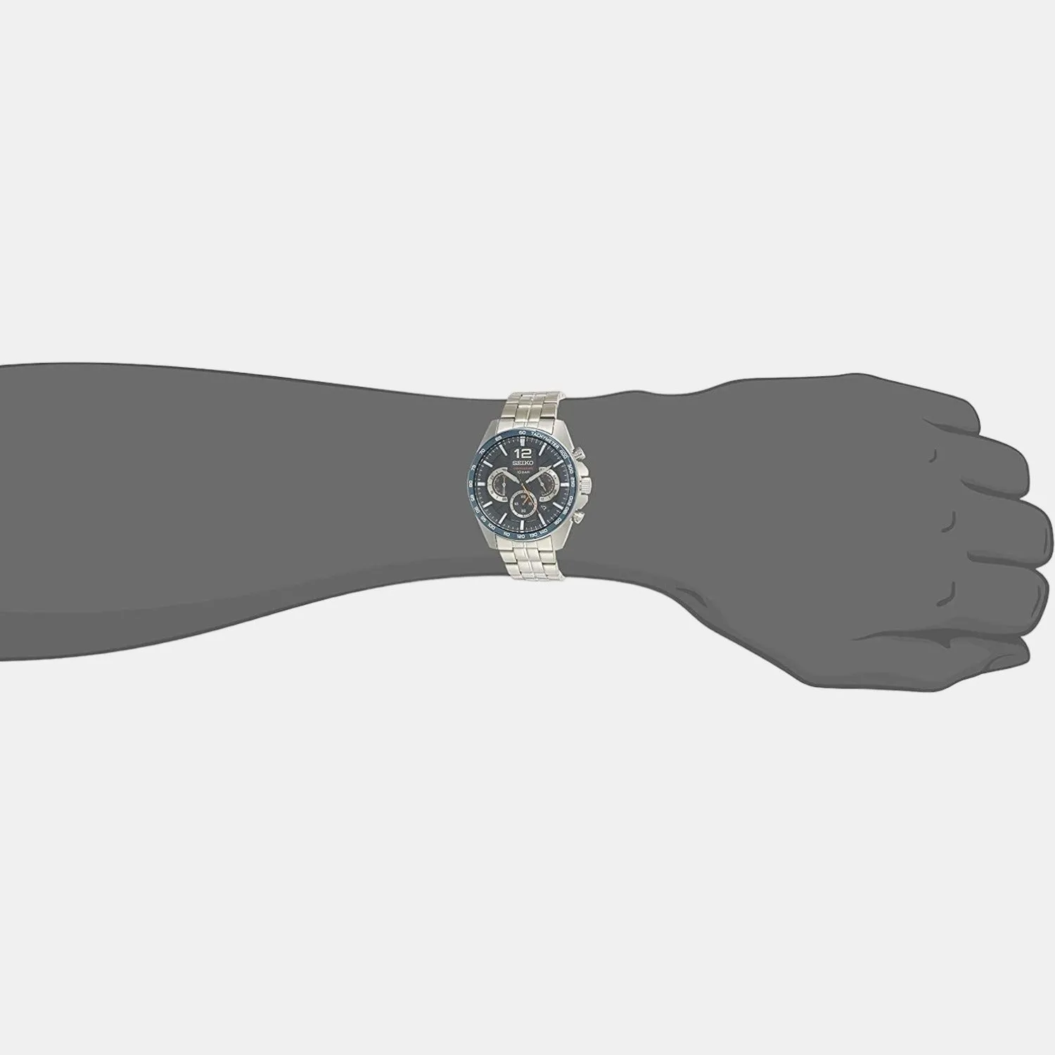 Dress Men's Blue Chronograph Stainless Steel Watch SSB345P1