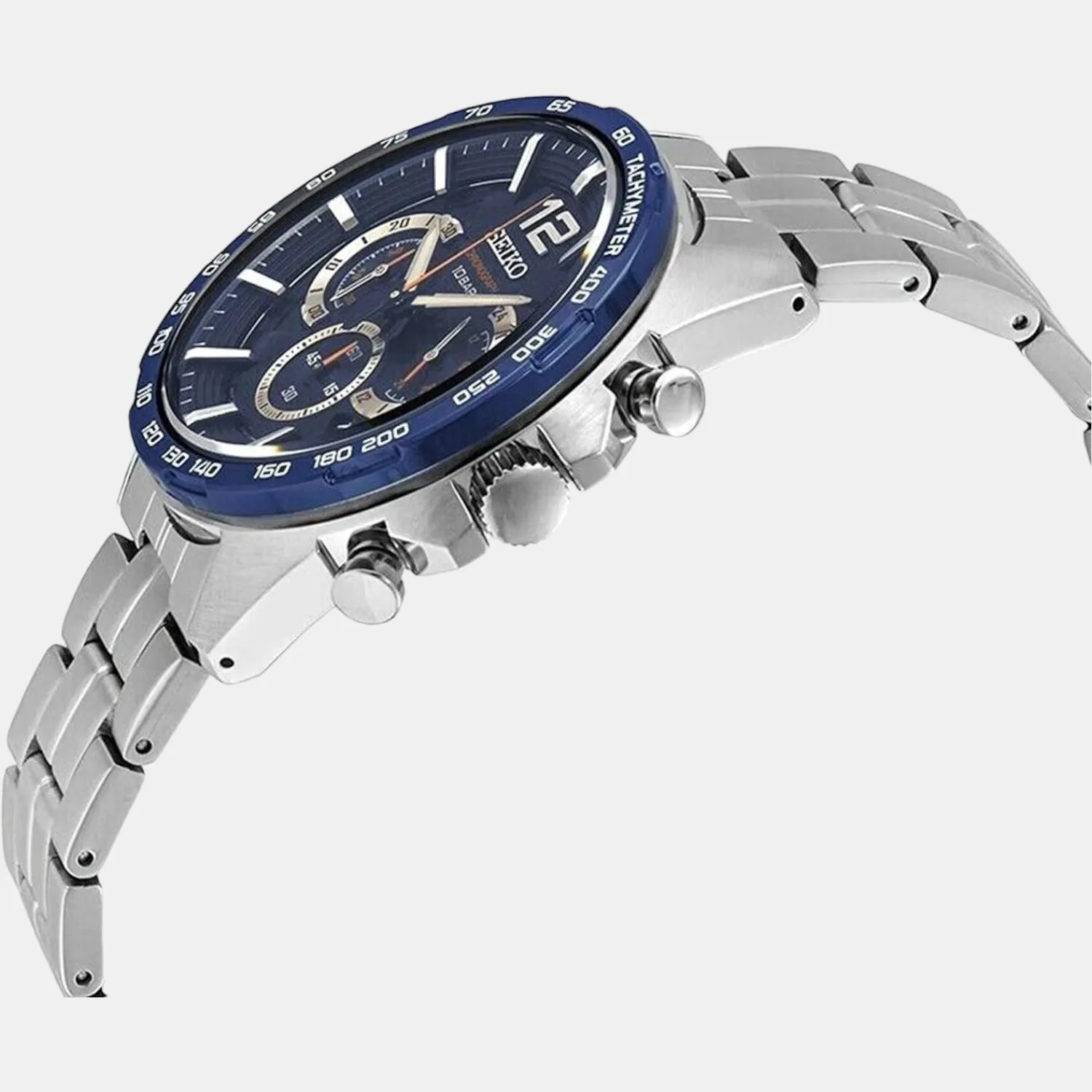 Dress Men's Blue Chronograph Stainless Steel Watch SSB345P1