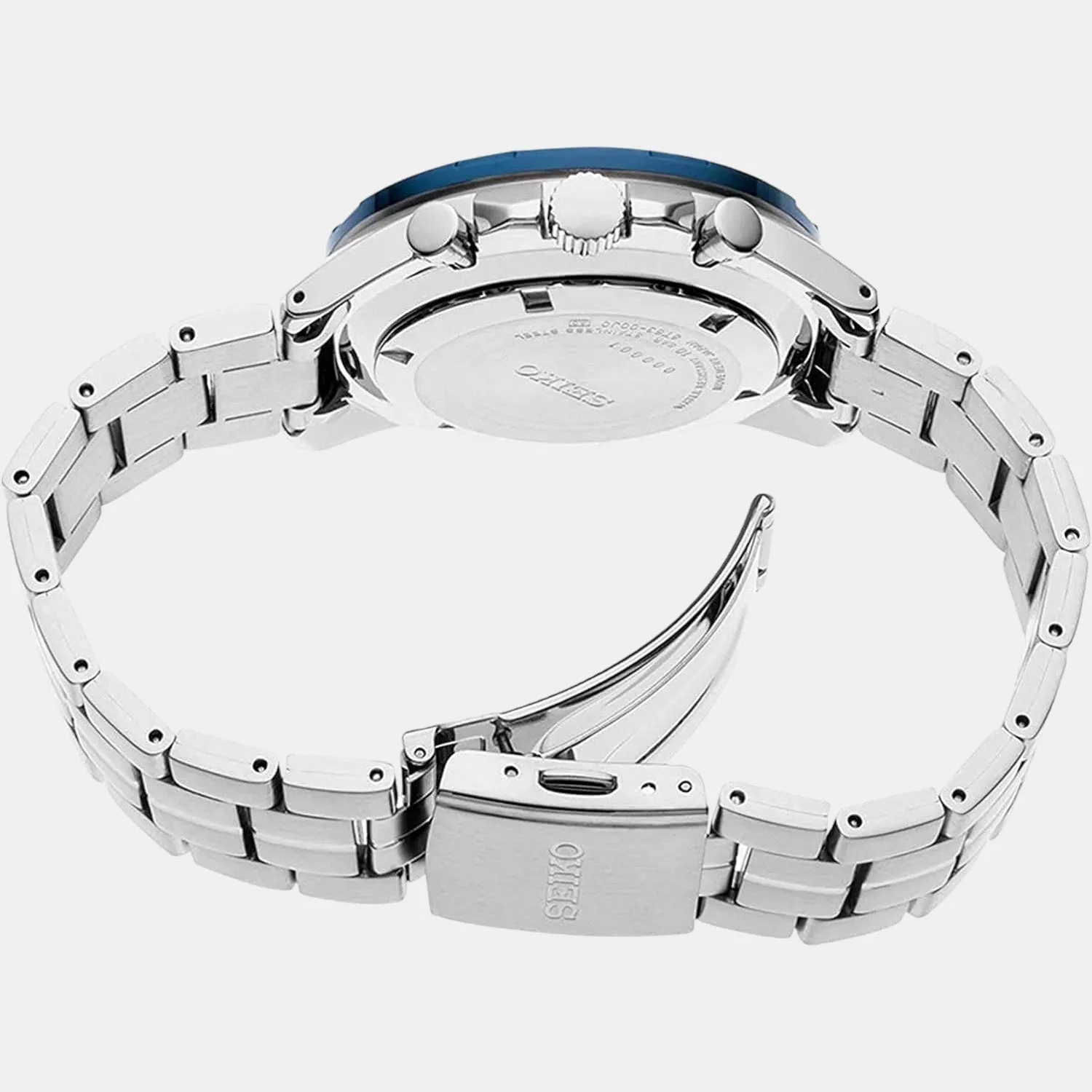 Dress Men's Blue Chronograph Stainless Steel Watch SSB345P1