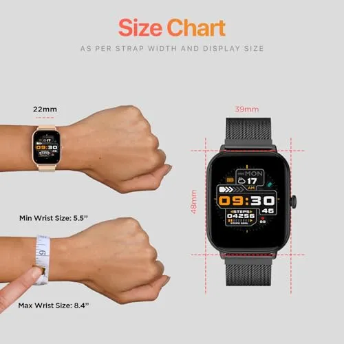 Fire-Boltt Ninja Call Pro Max 51.05mm (2.01 inch) Display Smart Watch, Bluetooth Calling, 120  Sports Modes, Health Suite, Voice Assistance (Black SS)