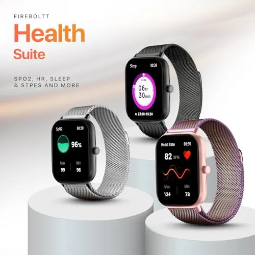 Fire-Boltt Ninja Call Pro Max 51.05mm (2.01 inch) Display Smart Watch, Bluetooth Calling, 120  Sports Modes, Health Suite, Voice Assistance (Black SS)