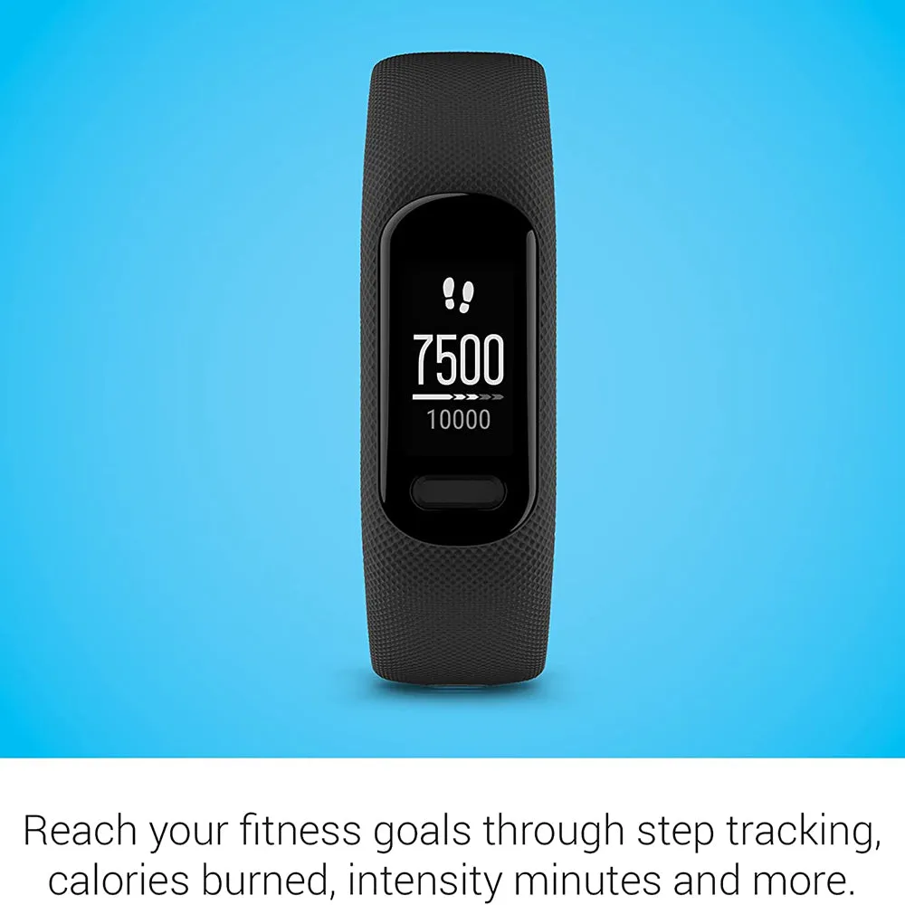 Garmin vivosmart 5 Black Long-Lasting Battery Simple Design Large Fitness Tracker - 010-02645-04