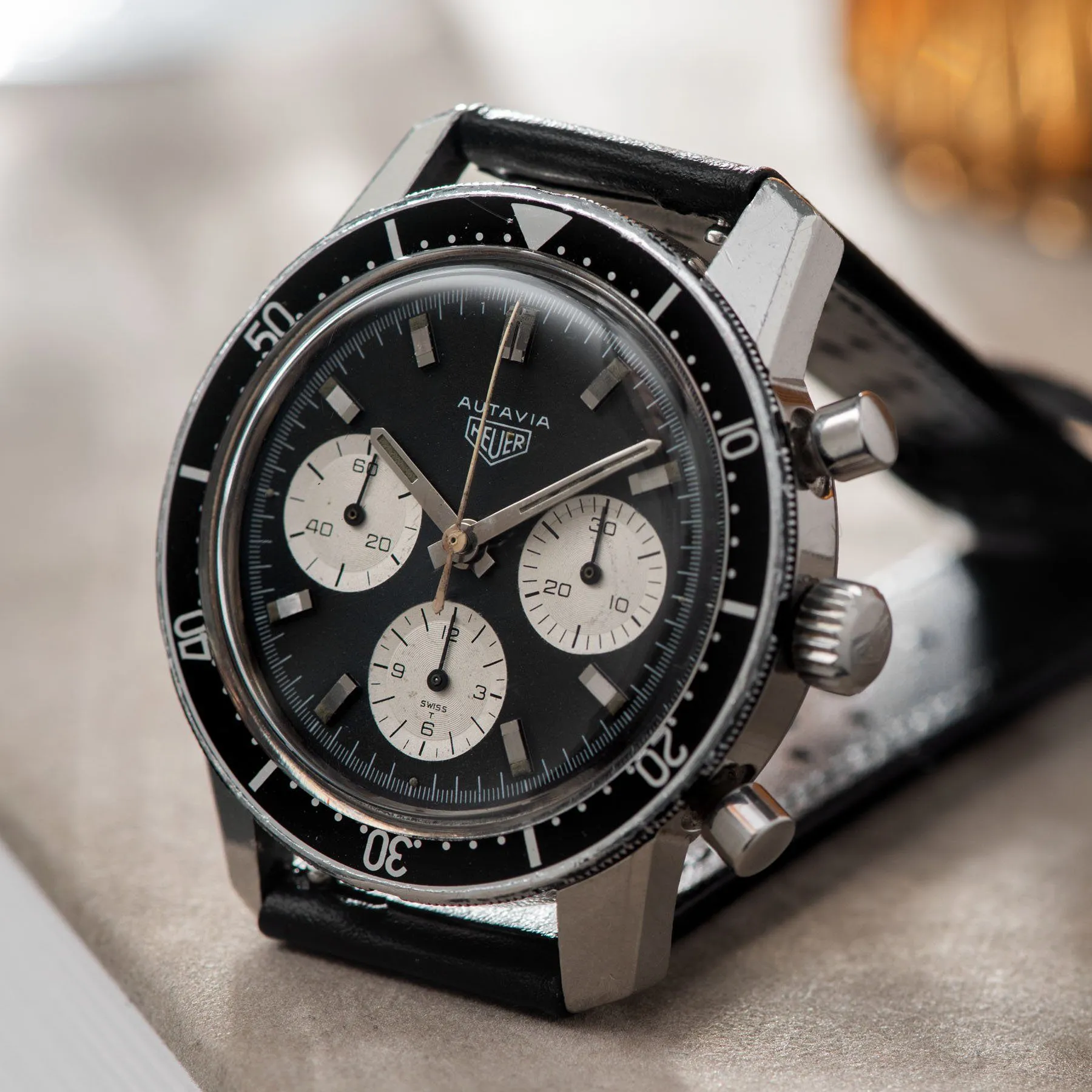 Heuer Autavia 2446 Reverse Panda Dial