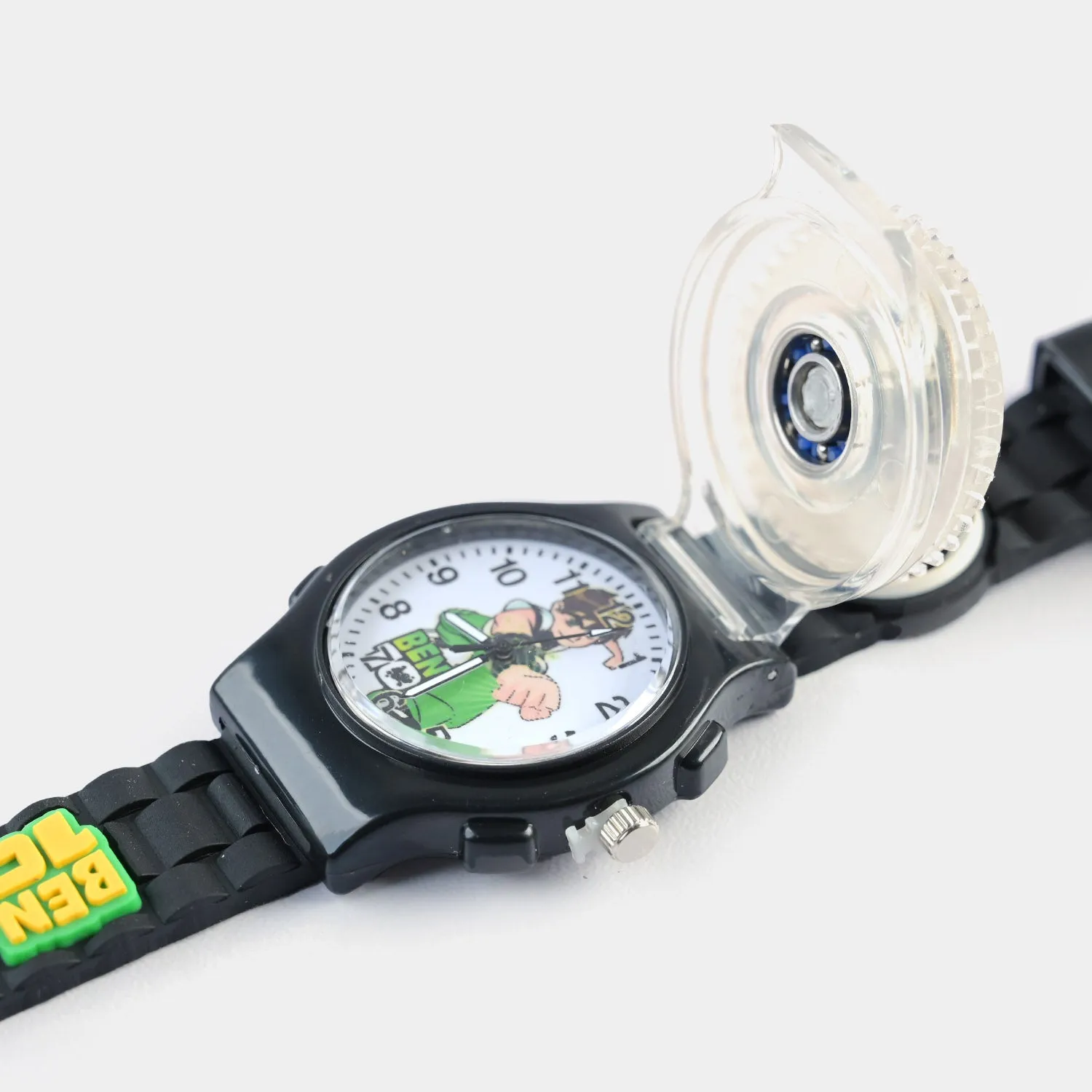 Kids Quartz Watch Multi-Light Spinner