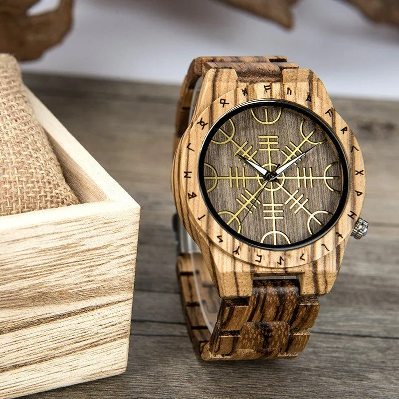 Leisure Ebony Wood Watch For Men