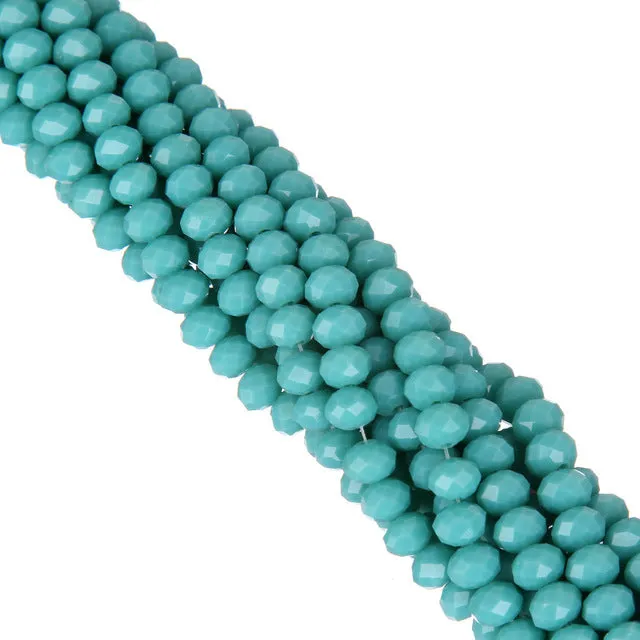 LNRRABC AA  Quality 6MM 100piece/lot Candy Color Round Faceted Glass String Beads Crystal Rondelles White/Black/Red/Green/Yello