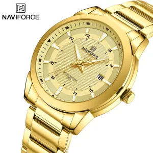 NAVIFORCE NF8029 New Luxury Men Watches Business Luminous Date Clock Stainless Steel Waterproof Male Quartz Wristwatches Reloj Hombre