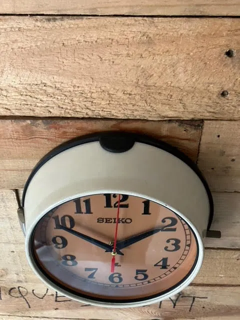 Seiko salvaged Ships Original Cabin Clock White