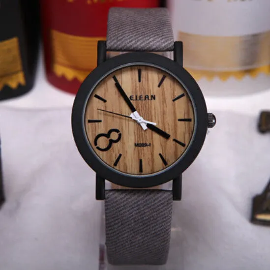 Simulation Wooden Relojes Quartz Men Watches Casual Wooden Color Leather Strap Watch Wood Male Wristwatch Relogio Masculino