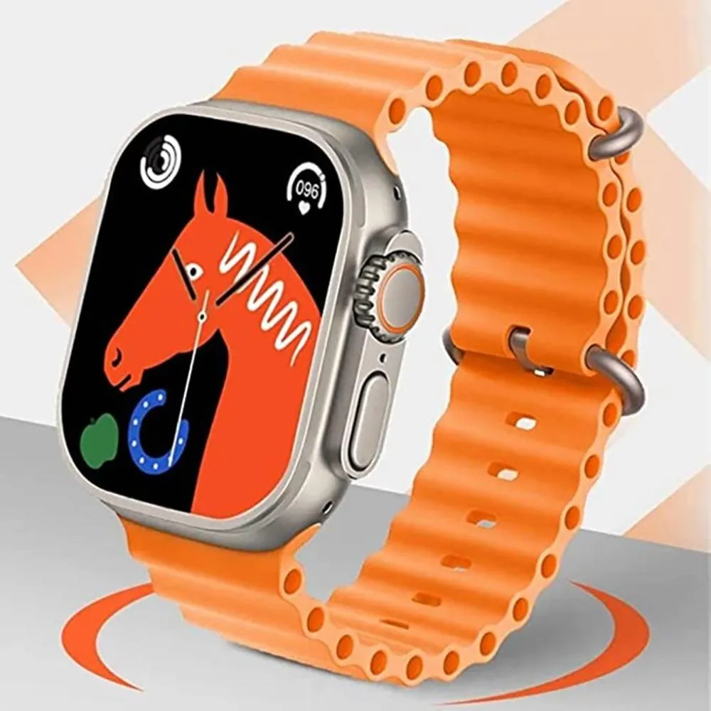 T800 Ultra Smart Watch 1.99" Infinite Display Series 8 Wireless Charging Heart Rate Monitor  Bluetooth Call Watch