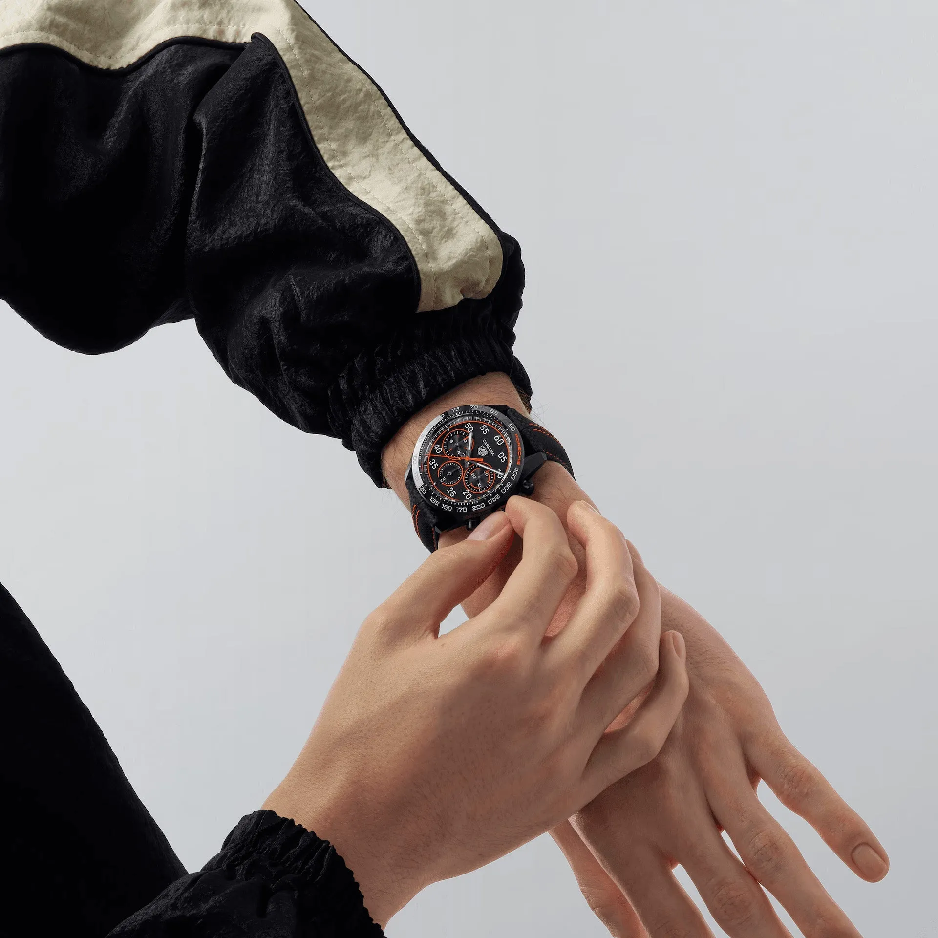 Tag Heuer Carrera Men's Black Orange Chronograph X Porsche Racing Special Edition Watch