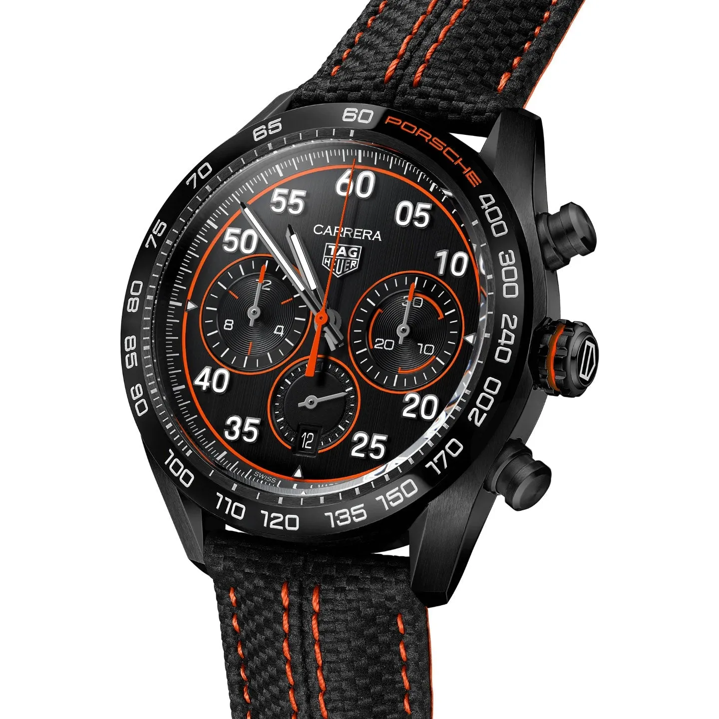 Tag Heuer Carrera Men's Black Orange Chronograph X Porsche Racing Special Edition Watch