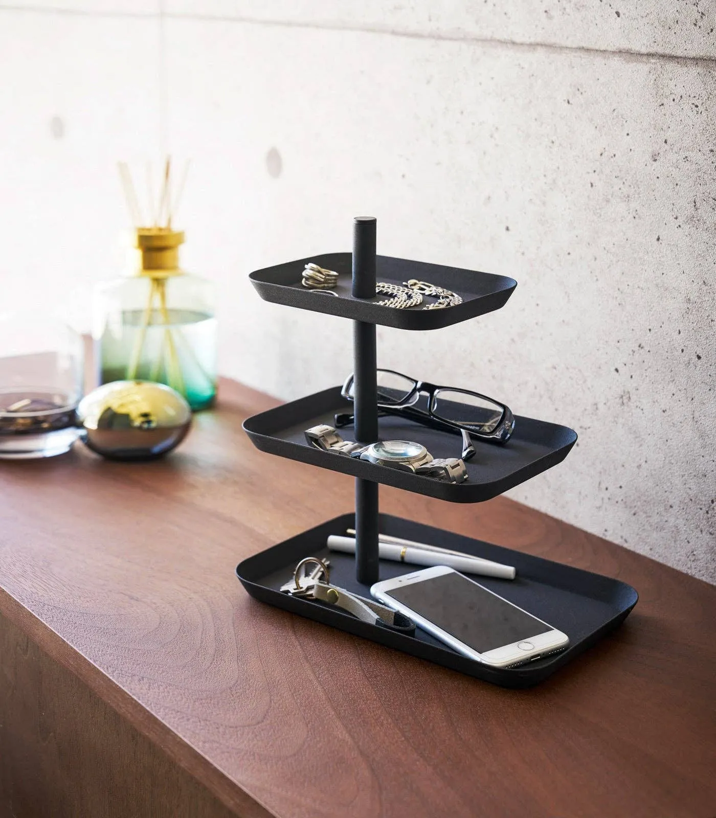 Tower Jewelry   Accessory Trays - Steel: White