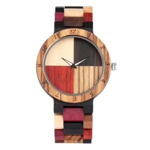 Vintage Colorful Unisex Wood Watch